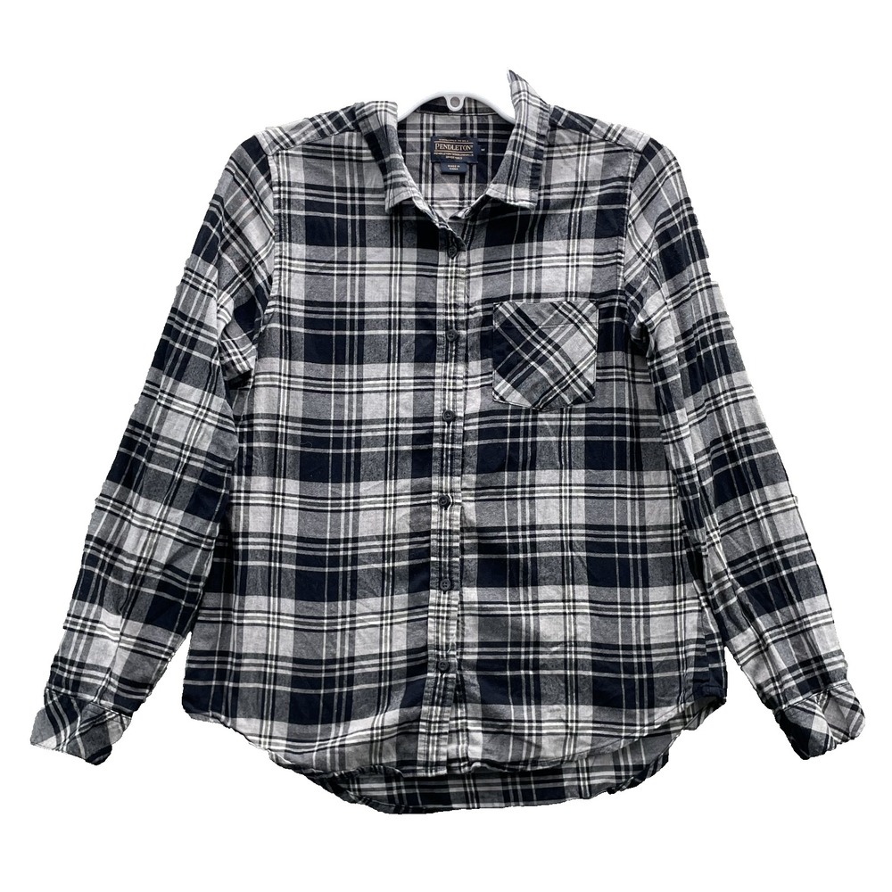 Pendleton Flannel Shirt Womens Medium Plaid Gorpcore Cabin Academia Fall Outdoor